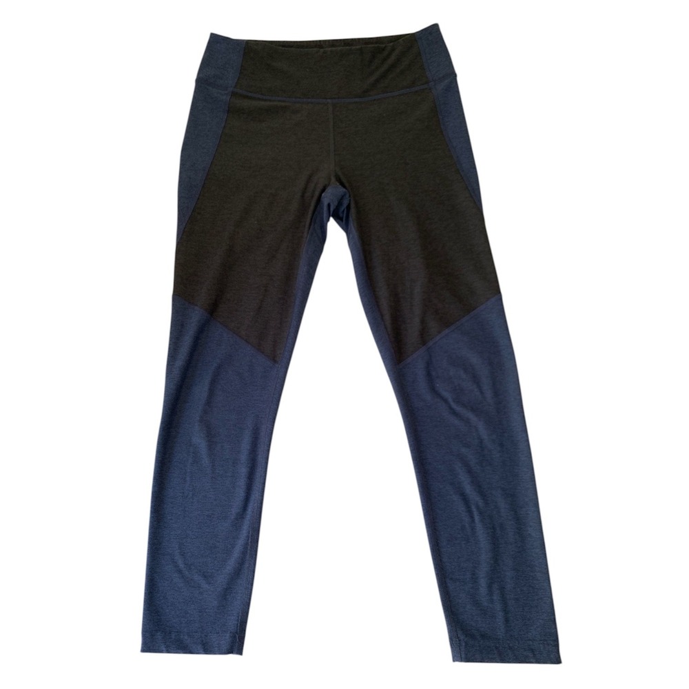 Outdoor Voices TechSweat Athletic Leggings Two-Tone Navy Charcoal Women M Gym